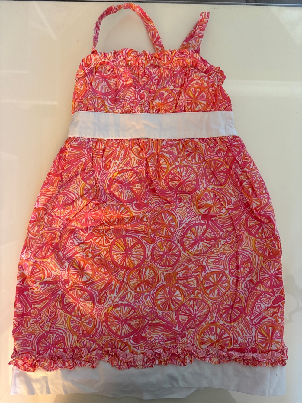 Lilly Pulitzer Pink and Orange Smocked Kids Dress